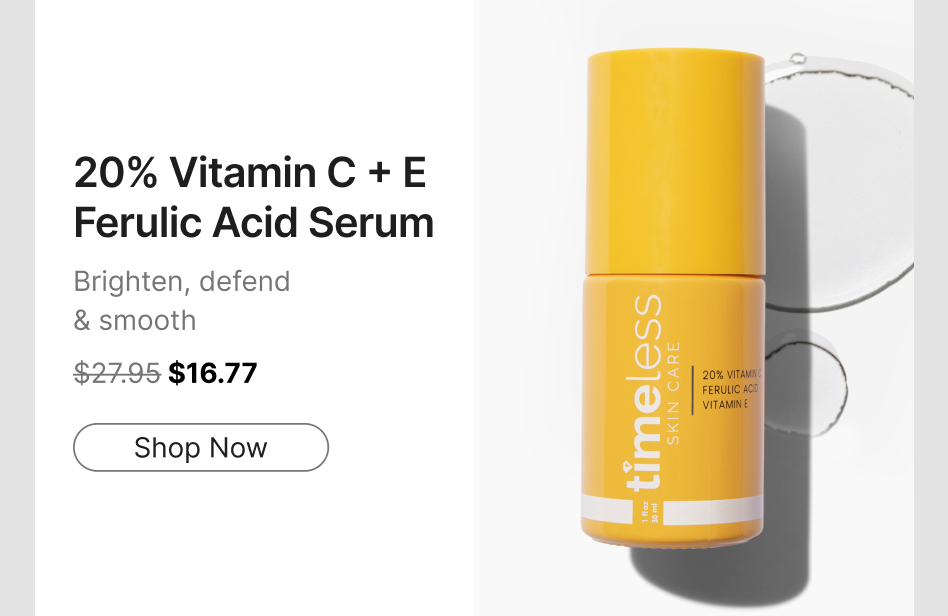 20% vitamin C + E ferulic acid serum brighten, defend & smooth skin