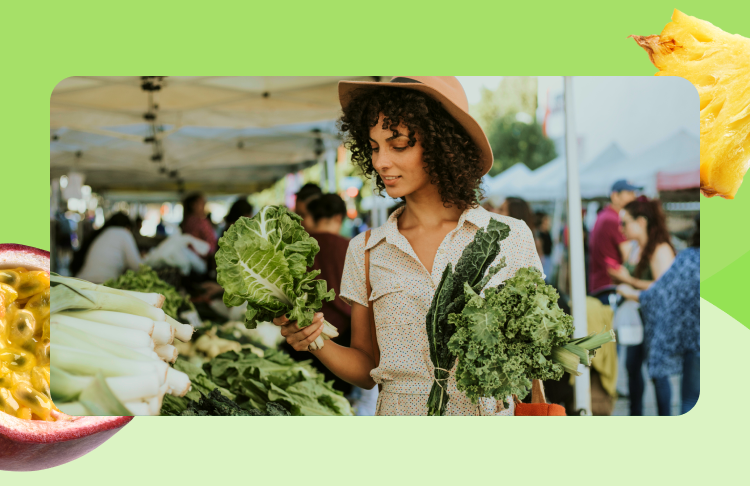 Woman at farmers market