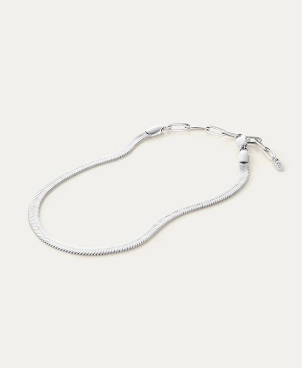 silver zeina slim anklet