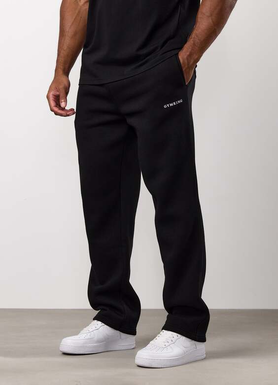 Gym King Fundamental Linear Straight Leg Jogger - Black