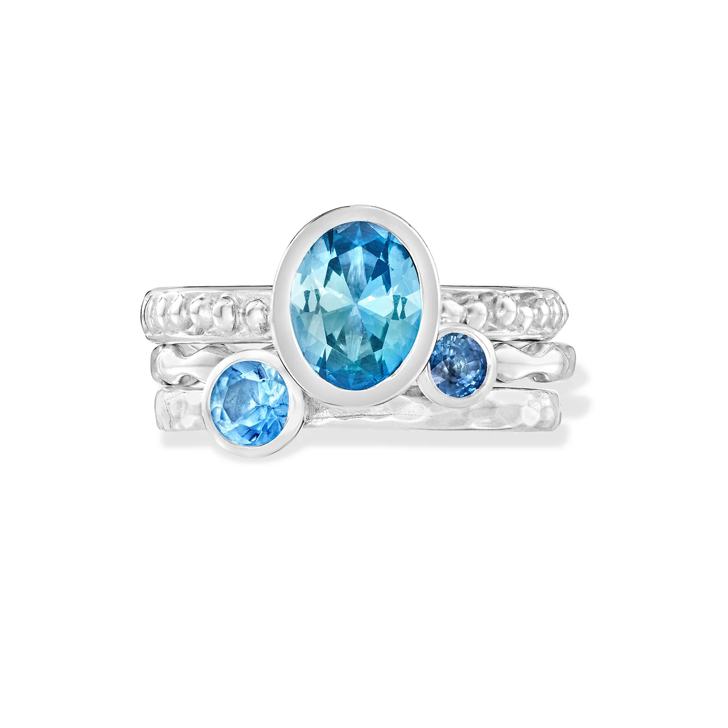 Image of Sea Breeze Twinkle™ Stacking Rings