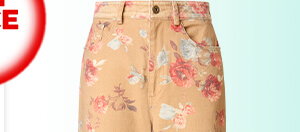 Isla Printed Floral Wide Leg Jeans - 70% Off Now £18
