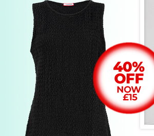 Sasha Textured Sleeveless Top - 40% Off Now £15