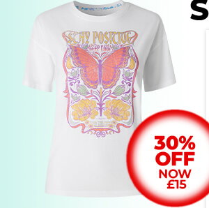 Positive Vibes Graphic T-Shirt -30% Off Now £15