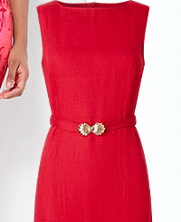 Linen Blend Belted Dress - 35% Off Now £32