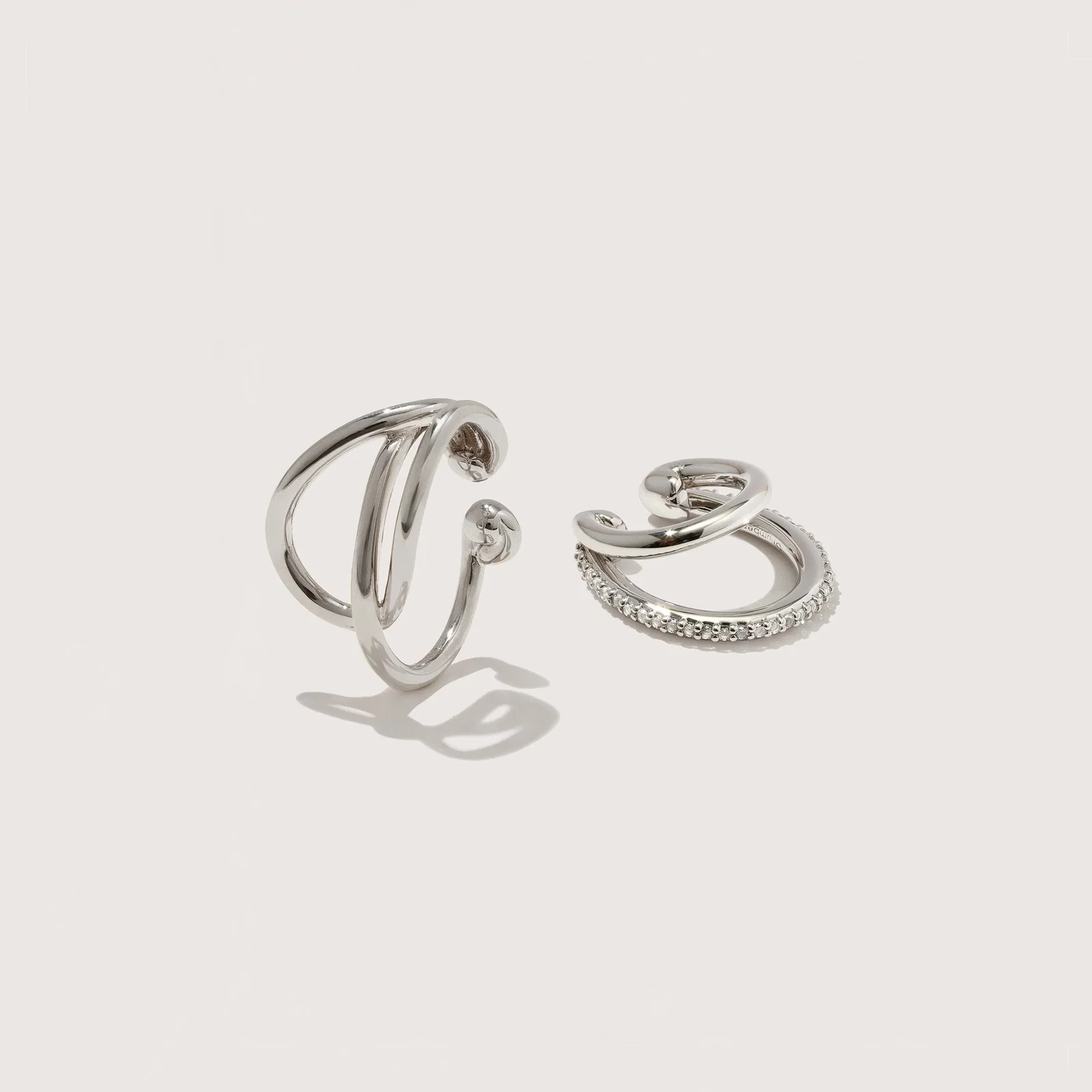 Image of Silver Signature Ear Cuff Set
