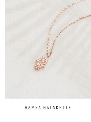 Hamsa Halskette - rosé vergoldet