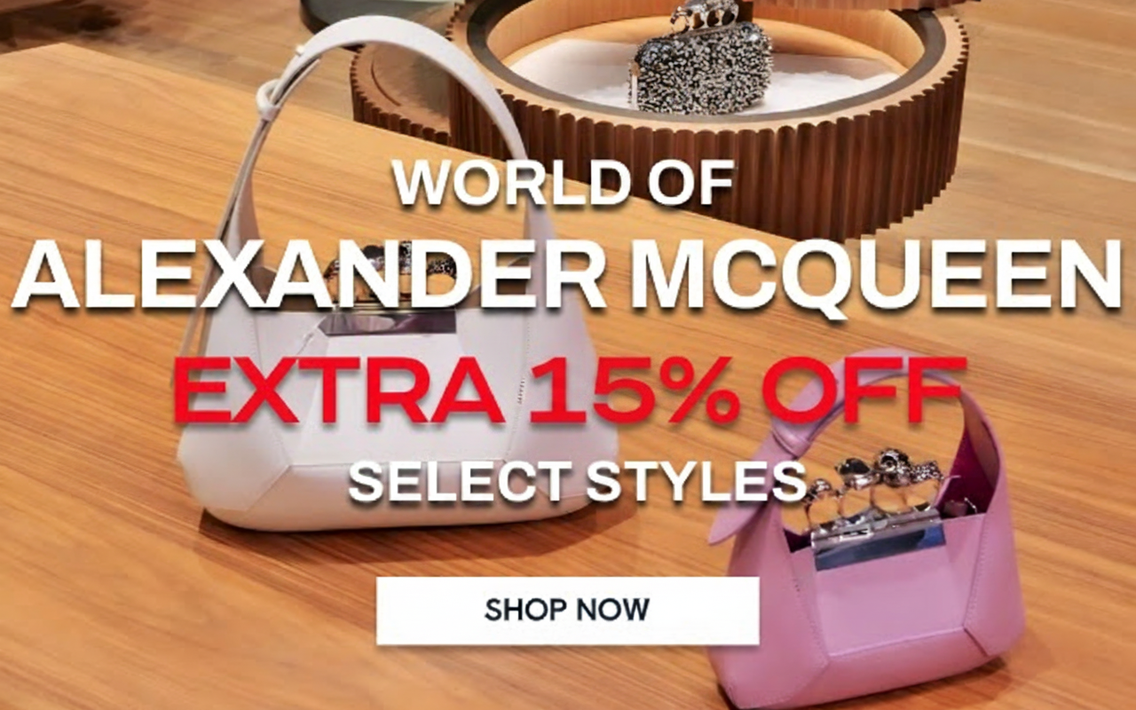Alexander McQueen sale: Extra 15% off select styles. Shop now.