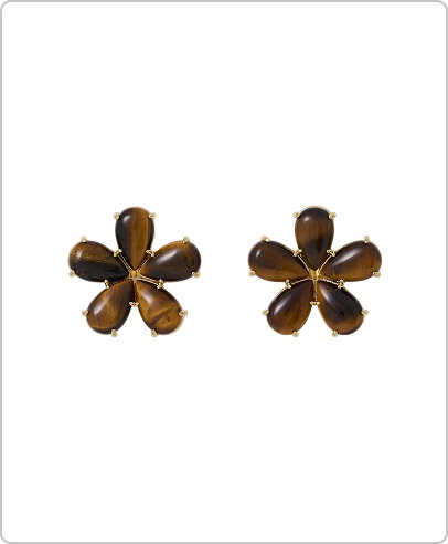 The Semi Precious Flower Earring