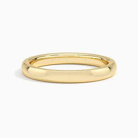 14K Yellow Gold 2.5mm Comfort Fit Wedding Ring