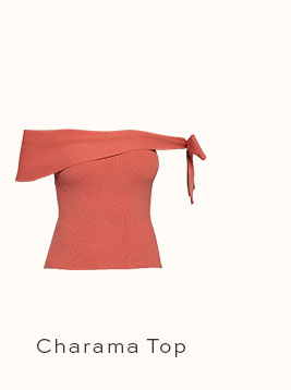 Charama Off Shoulder Knit Top - Peach