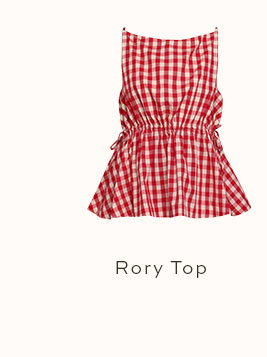 Rory Top - Red Gingham