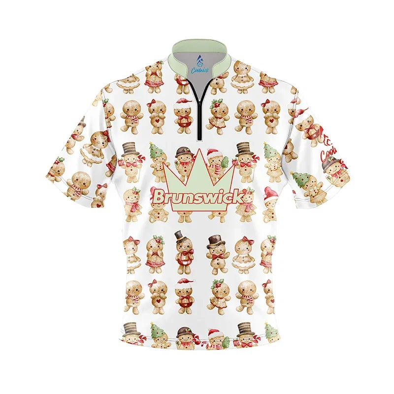 Image of Gingerbread Cookies Fast Track CoolWick Bowling Jersey - Brunswick