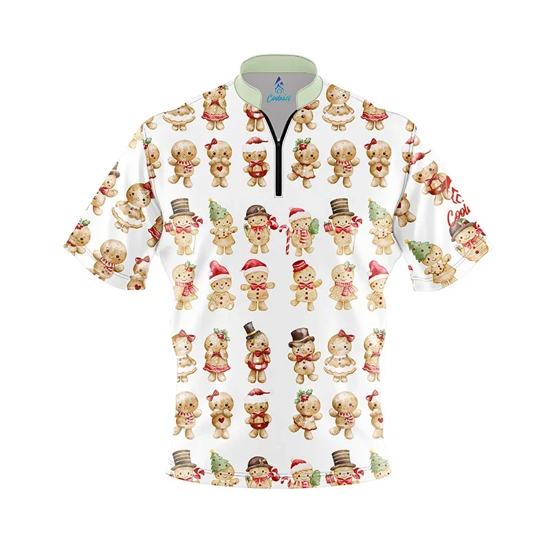 Image of Gingerbread Cookies Fast Track CoolWick Bowling Jersey - Plain