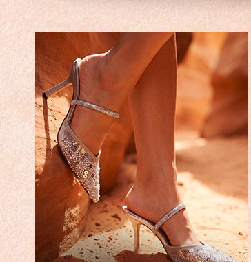 Slingback Stiletto High Heel Rhinestone Embellished Court Shoes