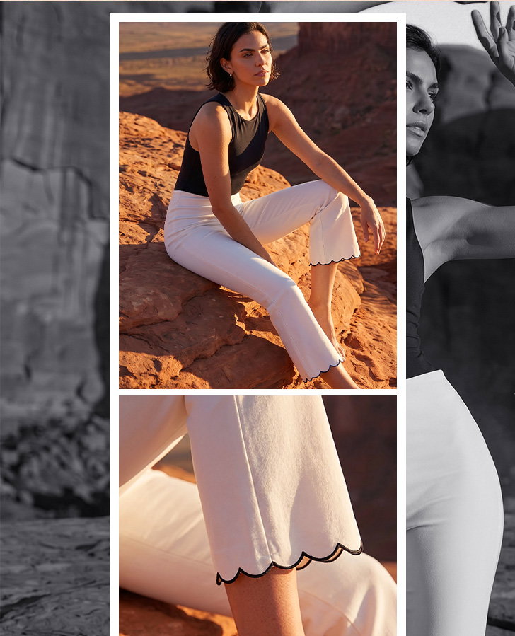 Cropped Stretch Flared Trouser