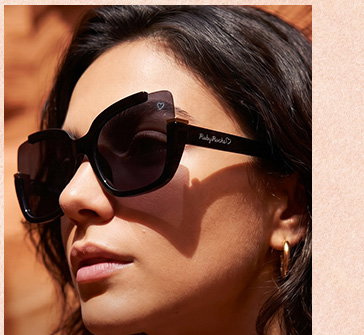 Ruby Rocks 'Elizabeth' Square Sunglasses In Black
