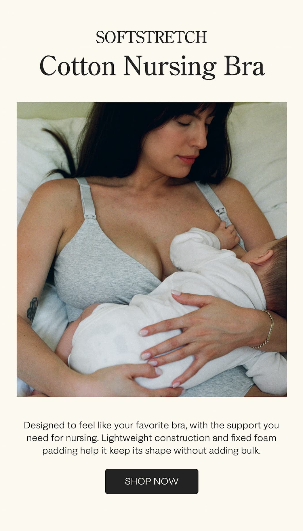 SoftStretch Cotton Nursing Bra. Shop Now