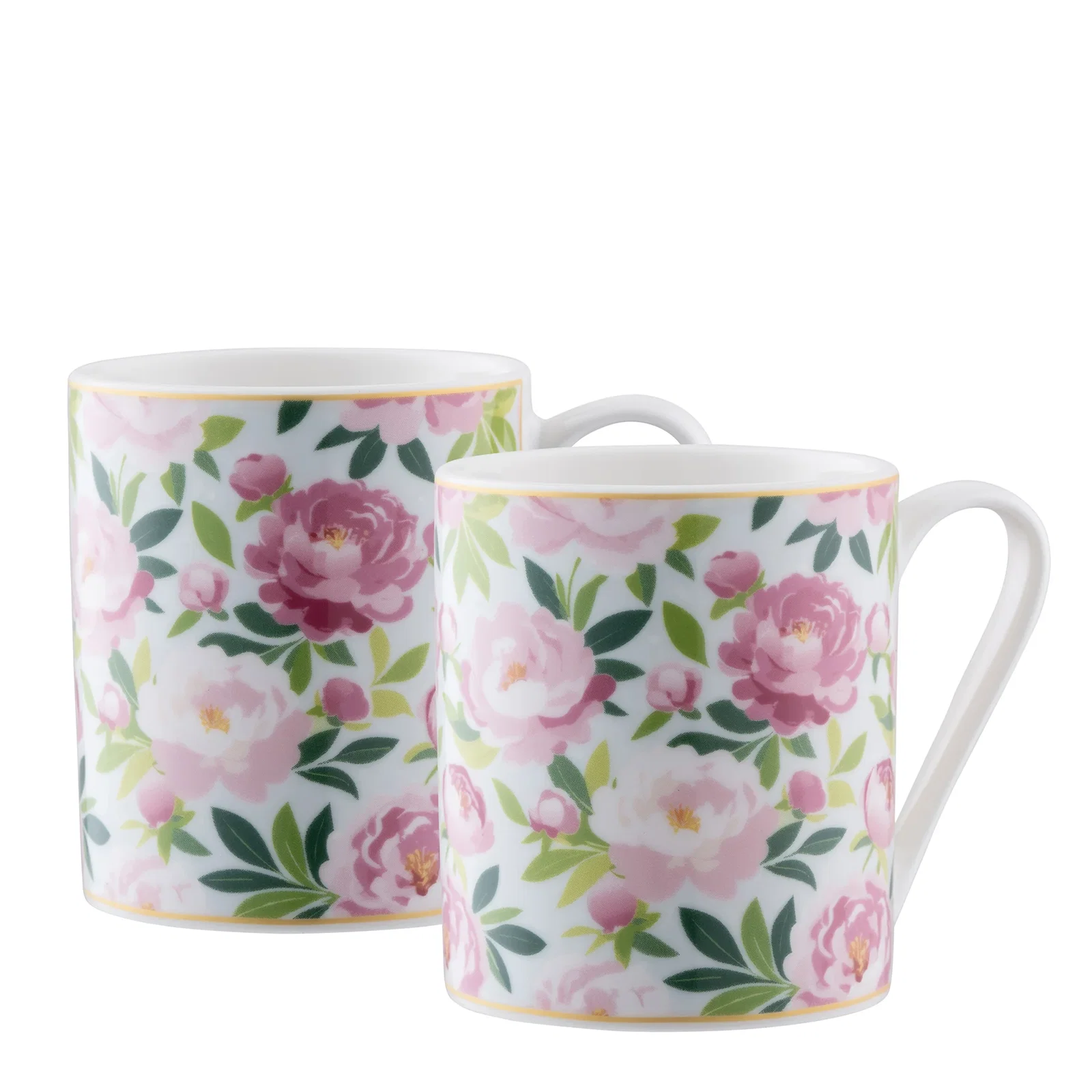 Image of Aynsley Pink Peony Mugs