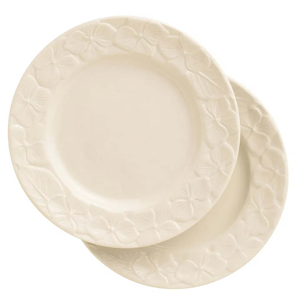 Image of Belleek Classic Hydrangea 8"Plate Set of 2
