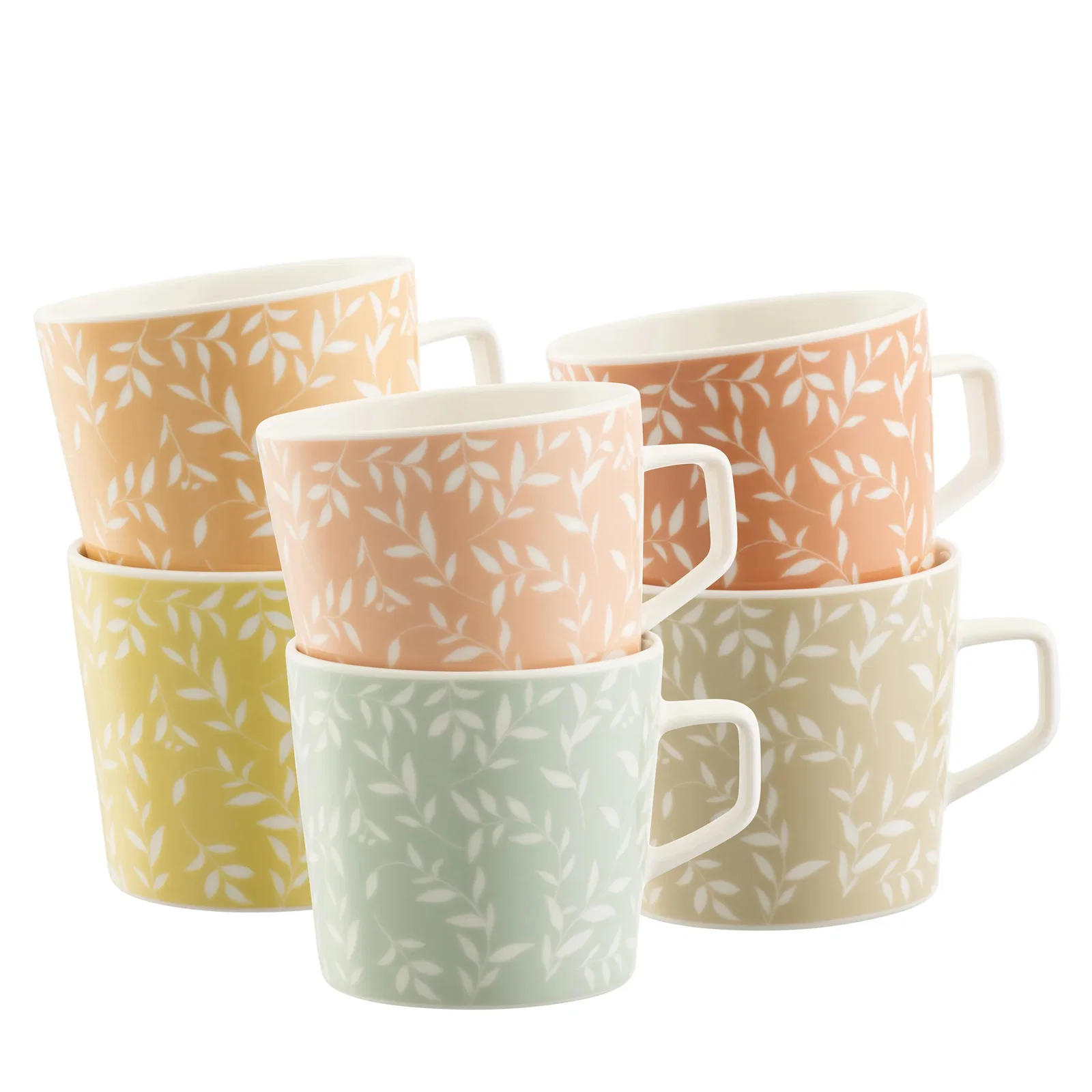 Image of Aynsley White Willow Mugs Set of 6