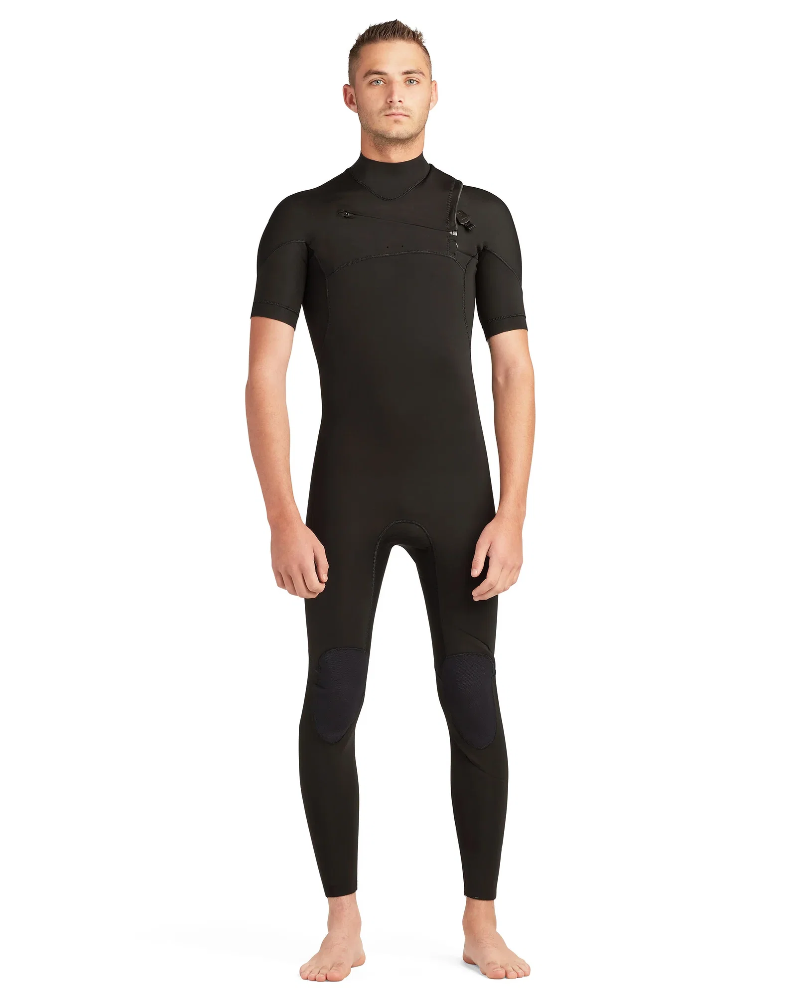 Image of Men's Variant 2/2mm Short Arm Chest-Zip Fullsuit - Black