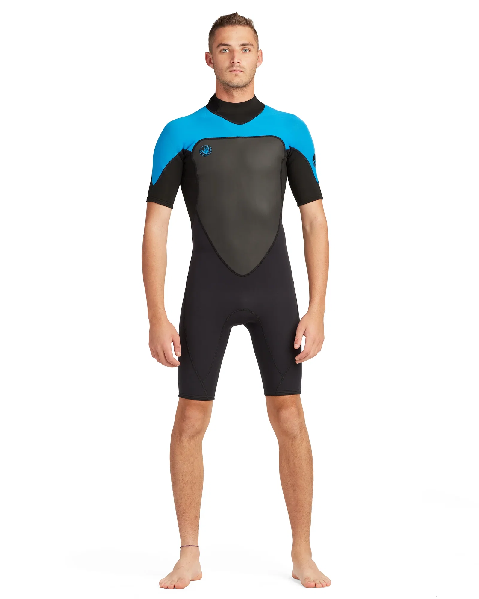 Image of Phoenix 2mm Men's Back-Zip S/S Springsuit - Blue