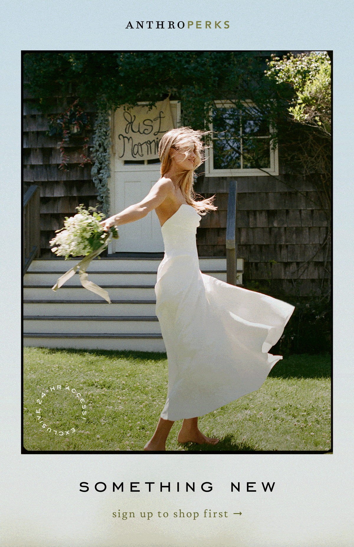 AnthroPerks Something New sign up to shop first