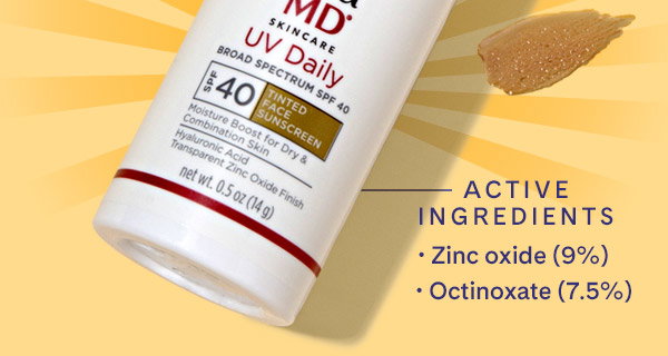 Active Ingredients: Zinc oxide 9% and Octinoxate 7.5%