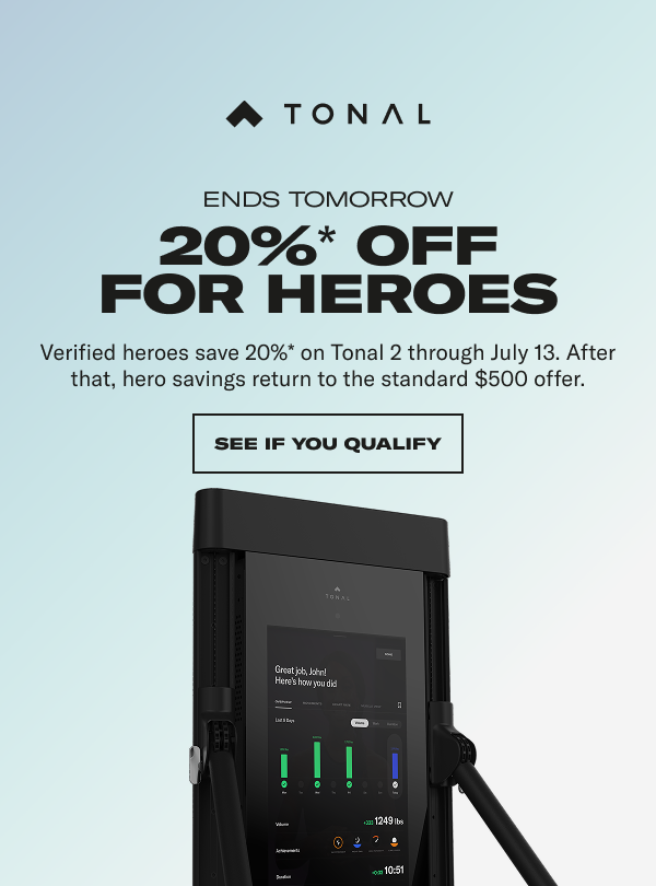 20%* off for heroes. see if you qualify
