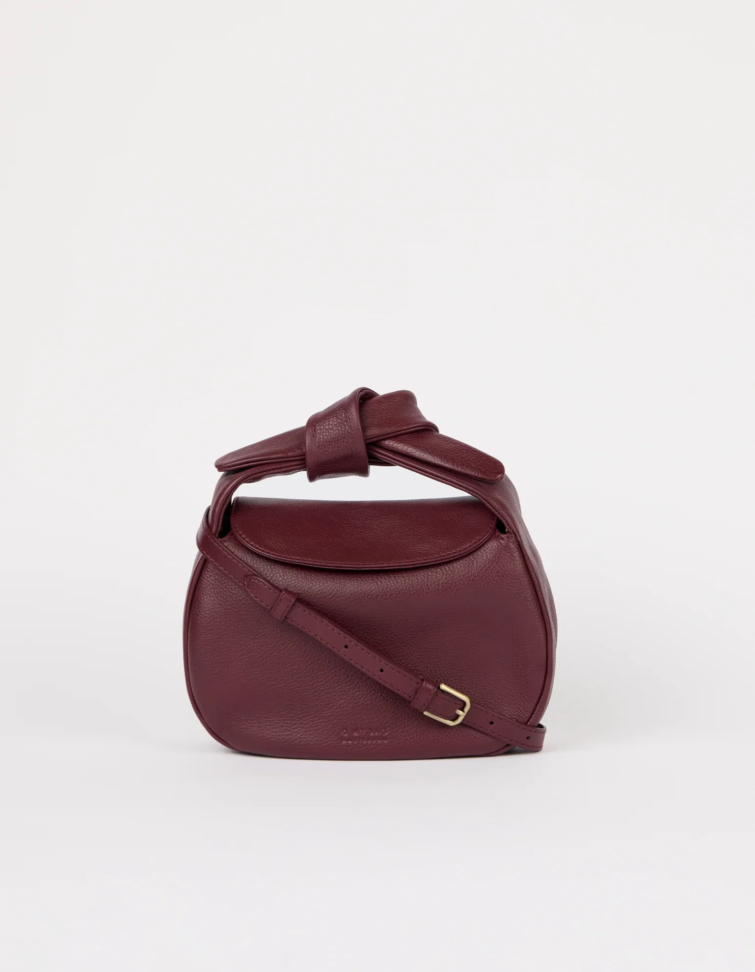 Image of Coco Croissant - Dark Cherry Soft Grain Leather