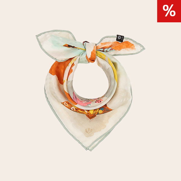 Nickituch mit Schmetterling-Design aus reiner Seide