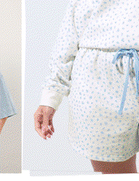 LIMITED COLLECTION Jogging-Shorts in Weiß mit zartem Blumenmuster