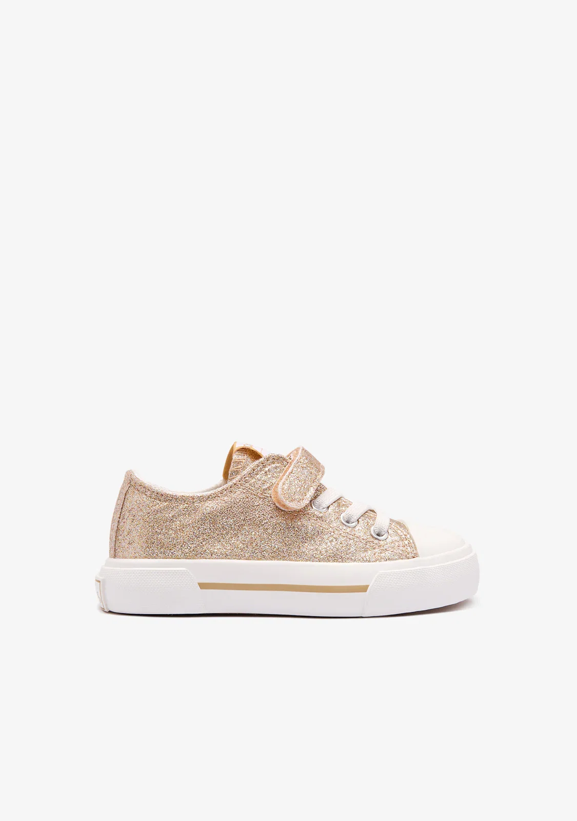 Image of Gold Glitter Canvas Sneakers