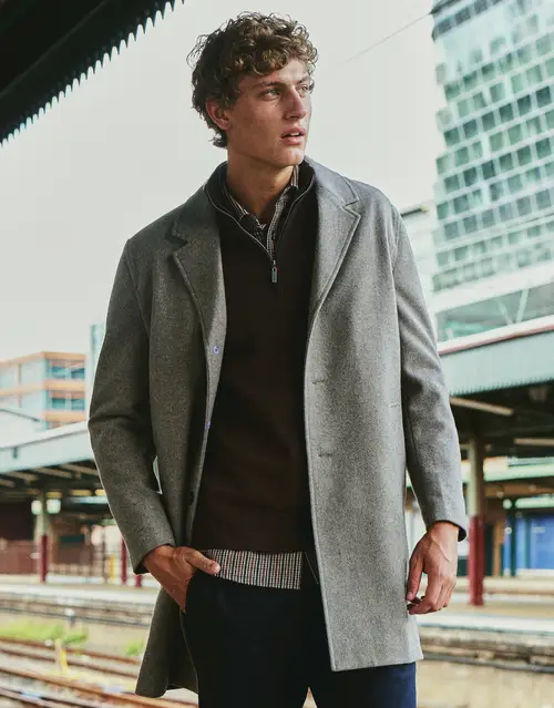 Wool Blend Overcoat