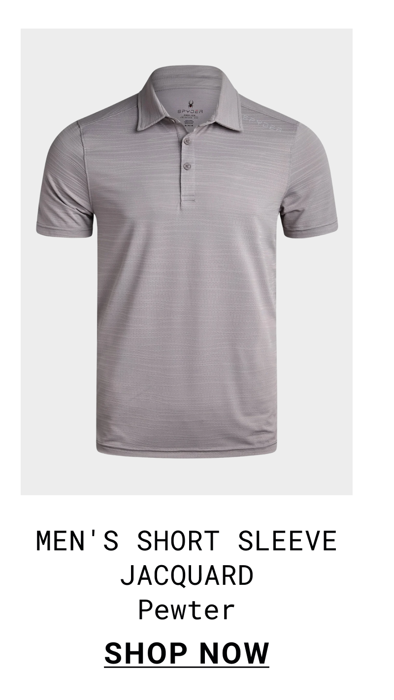 Men's Short Sleeve Jacquard Polo - Pewter
