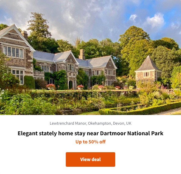 Elegant stately home stay near Dartmoor National Park
