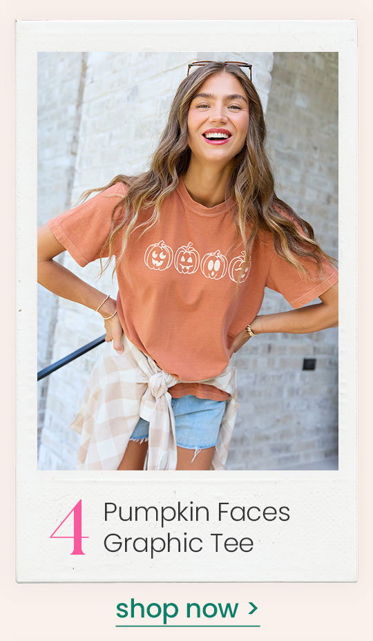 pumpkin faces graphic tee
