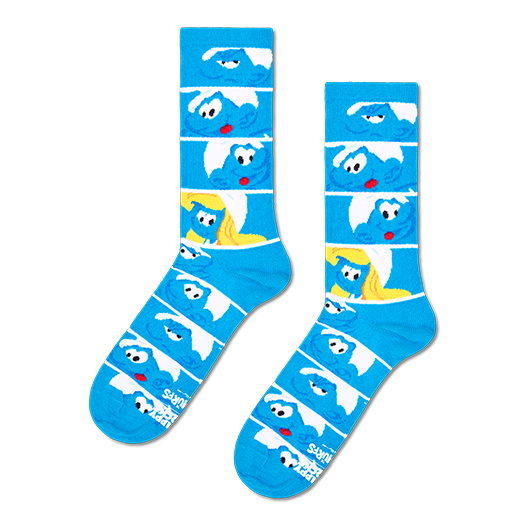 The Smurfs Smurf Faces Sneaker Sock