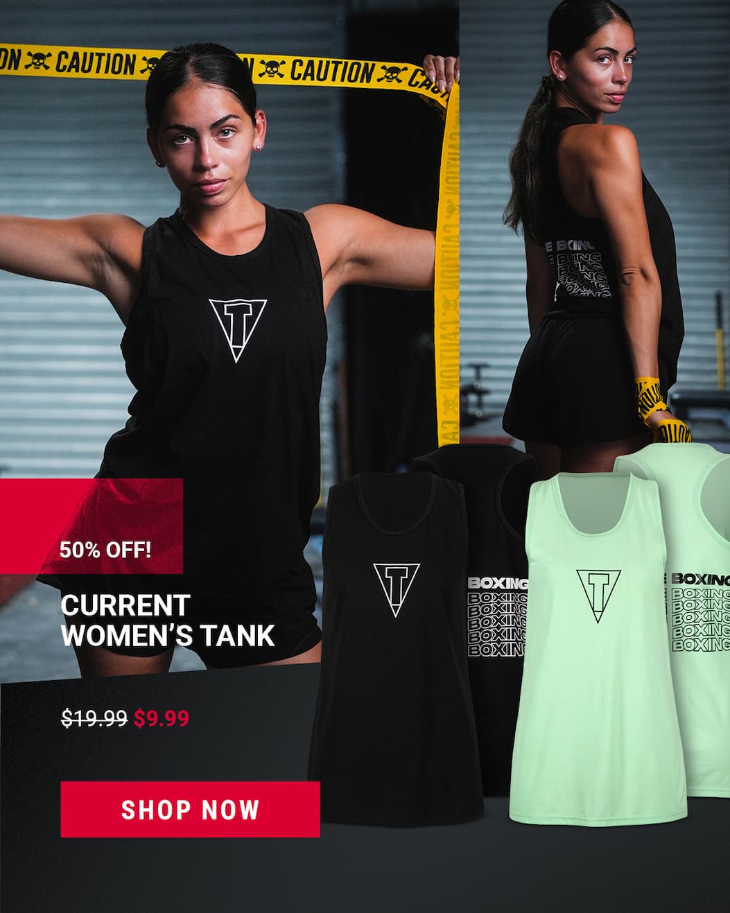 SHOP TITLE BOXING CURRENT WOMEN'S TANK - NOW 50% OFF