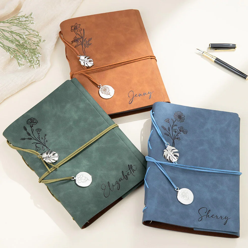 Flower Leather Journal