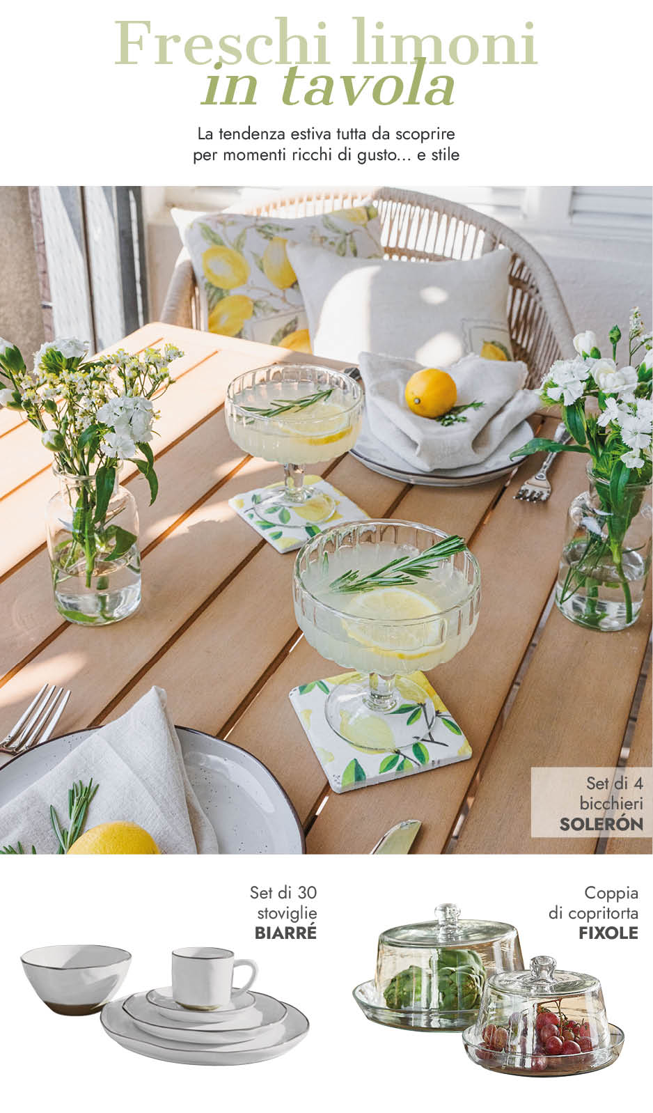 Freschi limoni in tavola | LOBERON