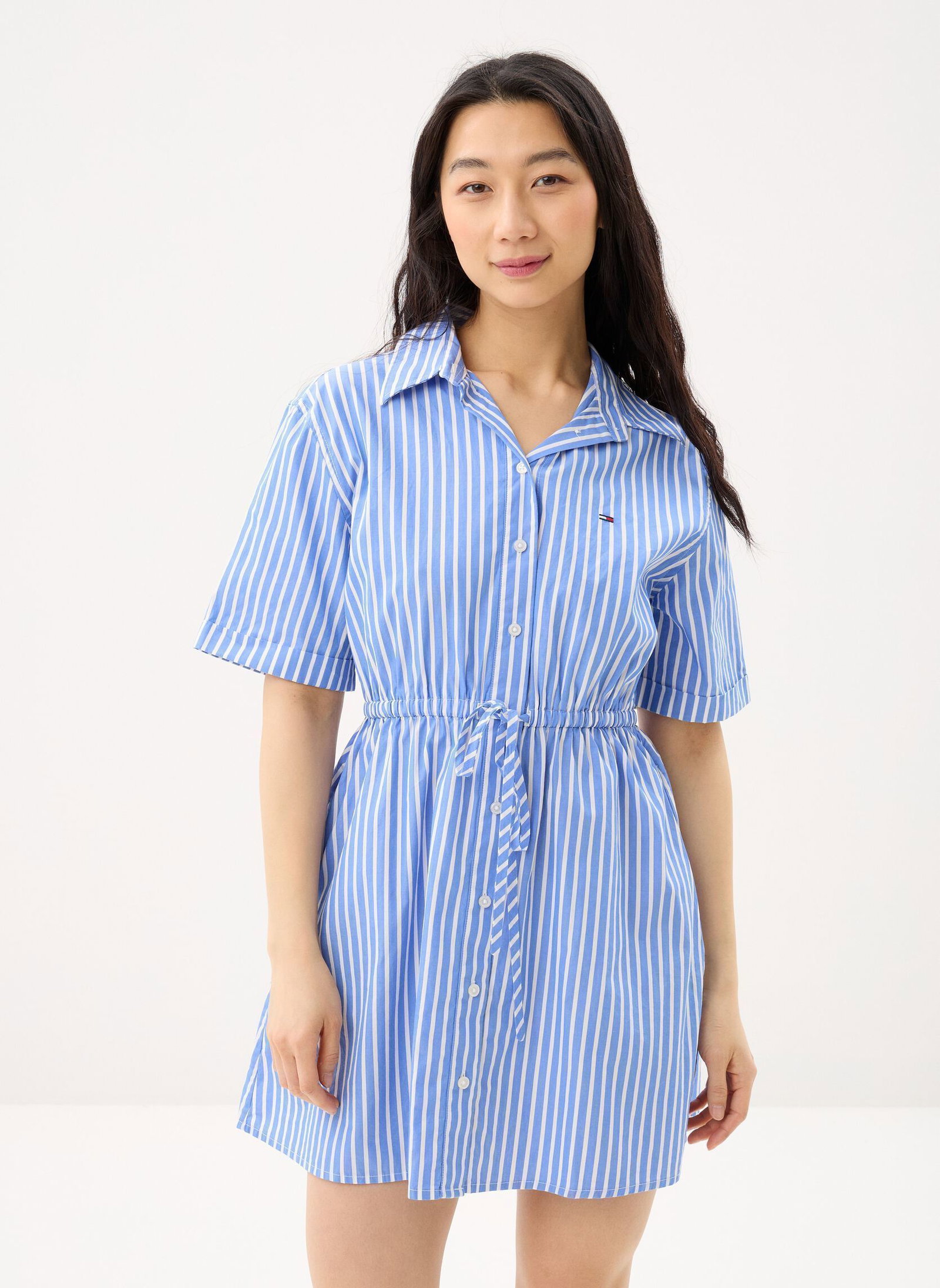 Tommy Jeans Hemdkleider Tjw Mini Stripe Shirt Dress DW0DW20617 damen blau