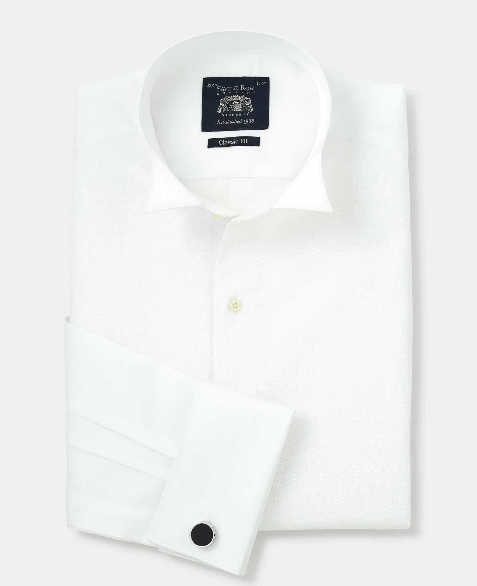 Image of White Marcella Wing Collar Classic Fit Shirt