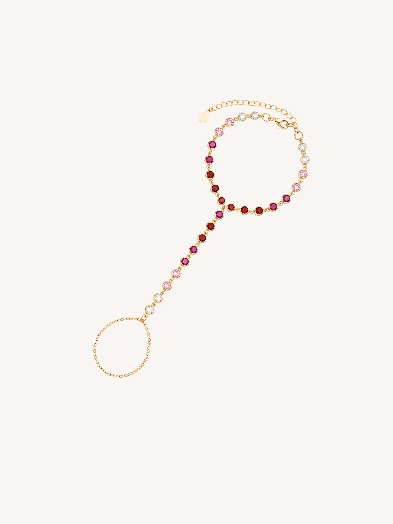 Image of Ruby Ombre Hand Chain