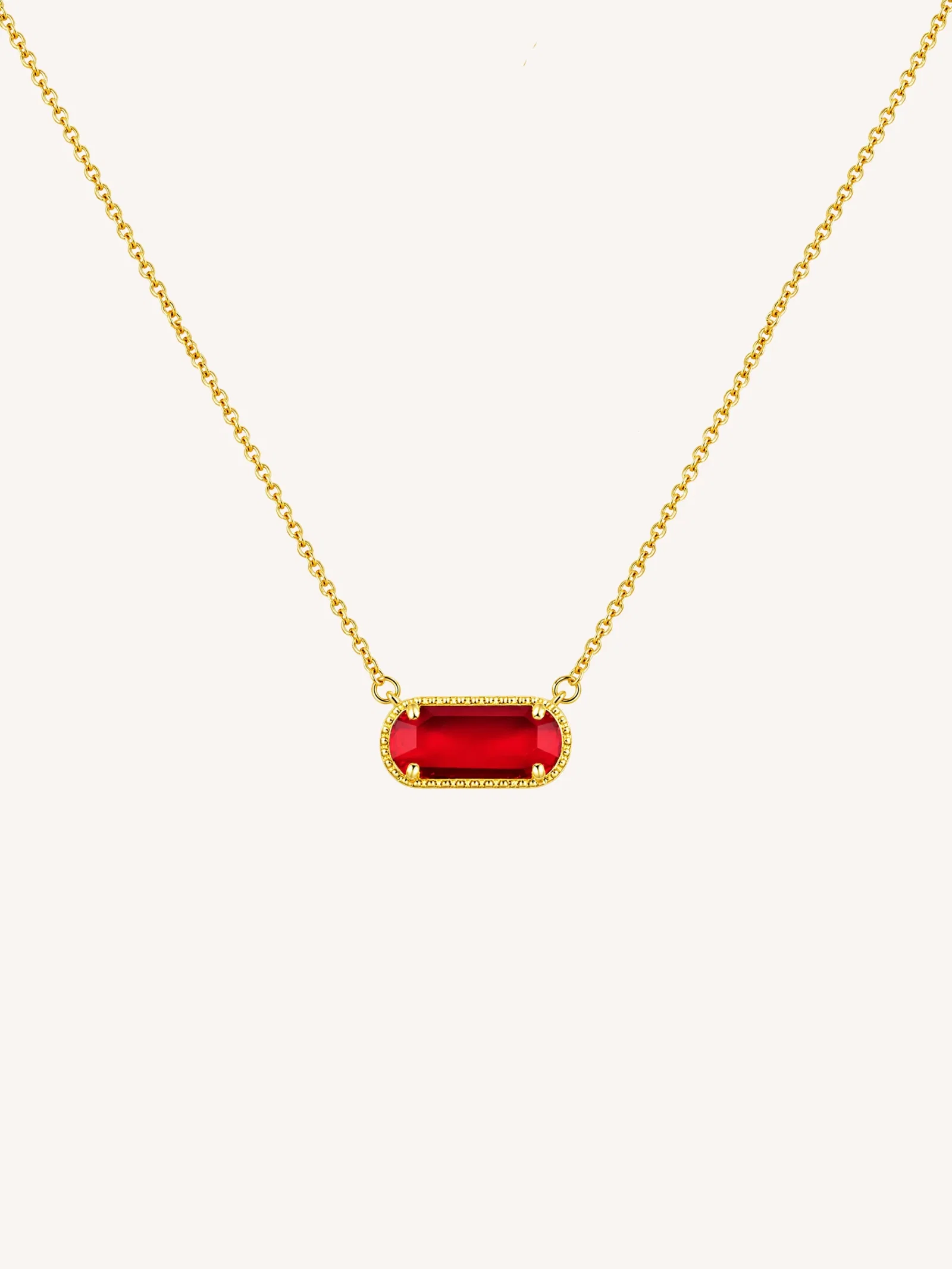 Image of Red Bezel Necklace