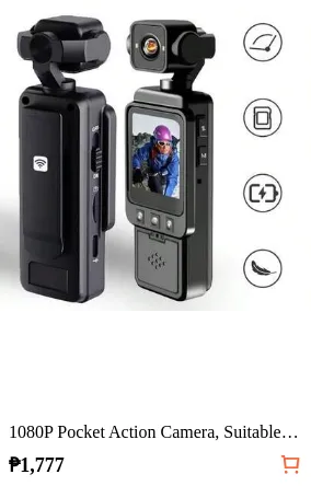 1080P Pocket Action Camera, Suitable For Home Outdoor Sports, Skiing, Cycling, Hiking, Portable Sports Camera, 1.54 Inch Screen, WIFI HD Video Recorder, 360° Rotation, Blogging Camera, Vlog Camera, Infrared Night Vision, Applicable For Video Recording, First-Person Shooting, Security Recording, Etc. (1000 MAh)