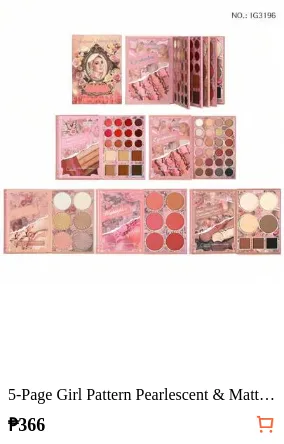 5-Page Girl Pattern Pearlescent & Matte 61-Color Eyeshadow Palette, Multi-Functional Makeup Palette