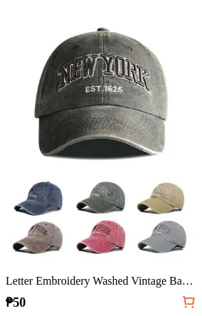 Letter Embroidery Washed Vintage Baseball Cap New York Women's Baseball Cap Washed Baseball Cap