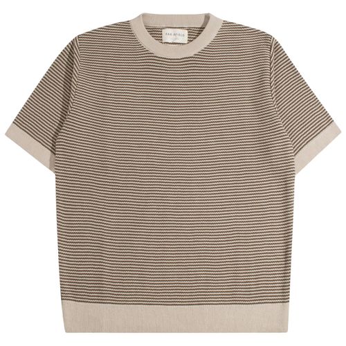 Far Afield Newport Knit T-Shirt - Sand/Brown